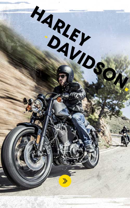 Harley-Davidson-Fahrer auf Dunlop-Reifen