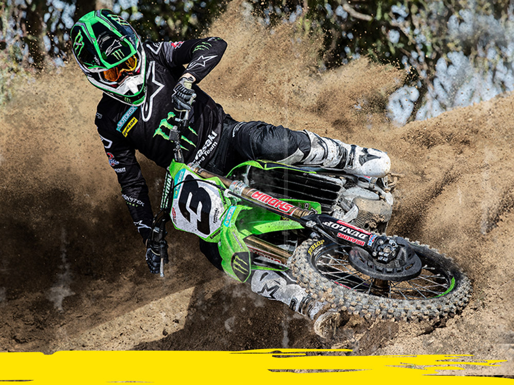 Η Romain Febvre αγωνίζεται με ελαστικά Dunlop Geomax MX33