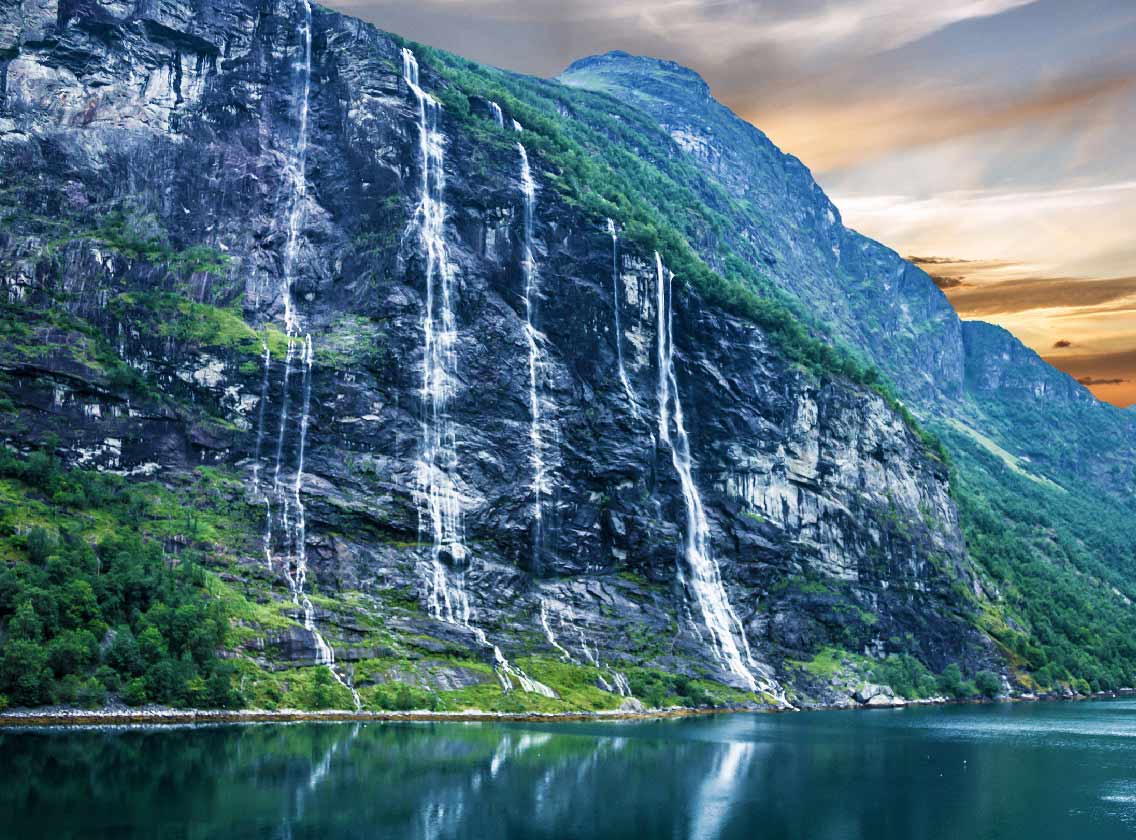 Ο καταρράκτης Seven Sisters, Φιόρδ Geiranger, Νορβηγία