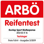 Dunlop Sport Bluresponse takes second place at GTU Ace Arbo 2019 Summer Tyre Test