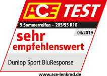 ACE 2019 Summer Tyre Test - Second Place for Dunlop Sport BluResponse