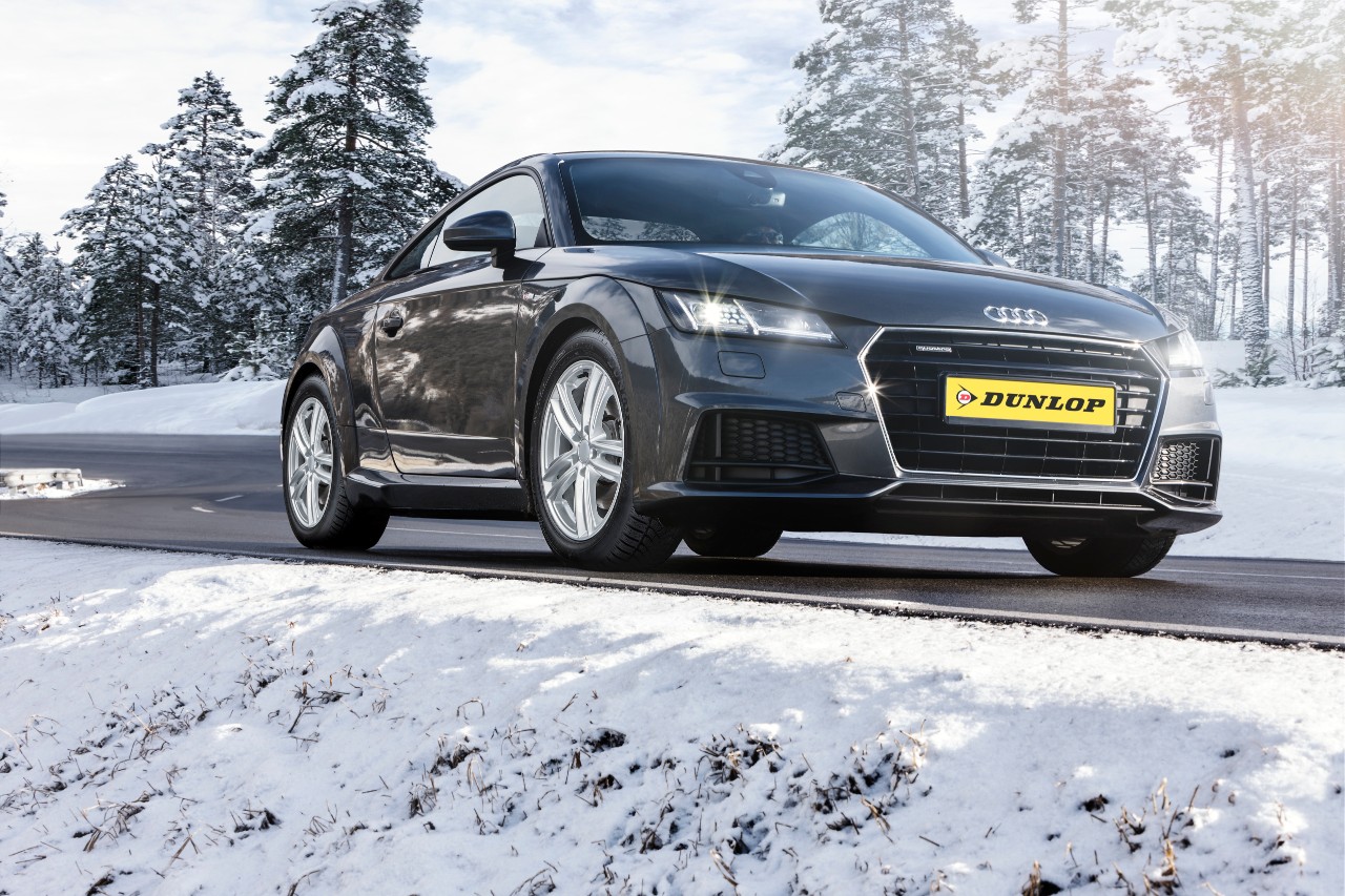 Dunlop tyres fitted to Audi TT driving through winter conditions