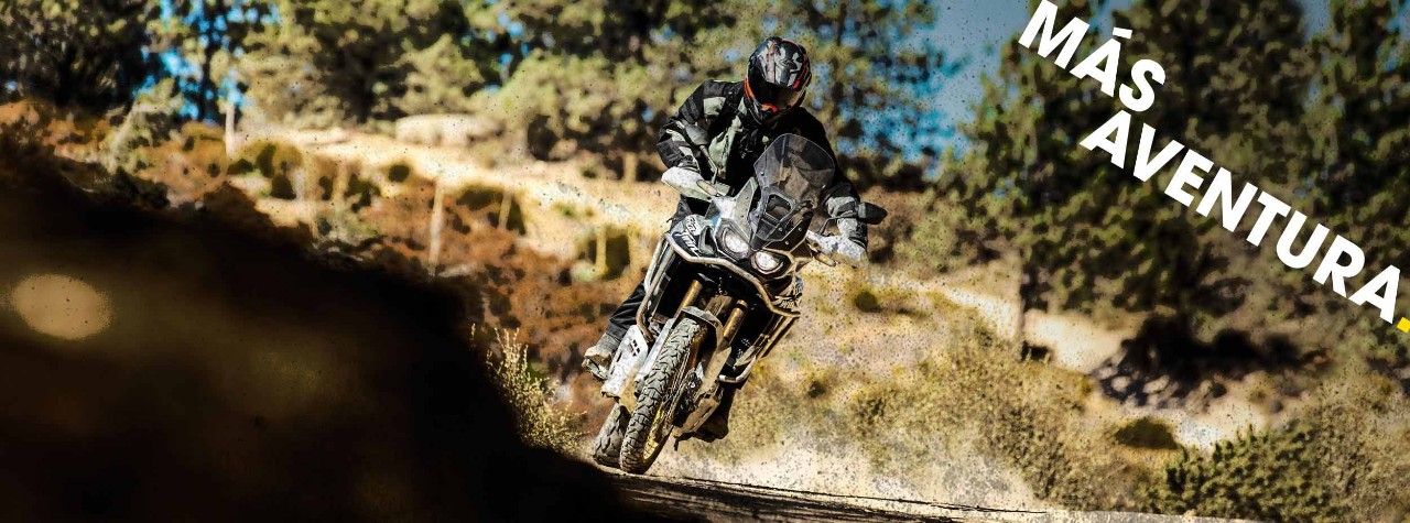 Piloto de BMW sobre neumáticos Dunlop Trailmax Mission