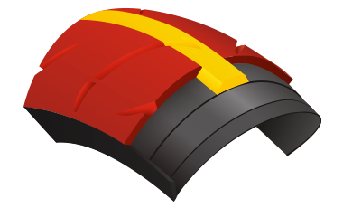 Render de tecnología Dunlop Multi-Tread (MT)