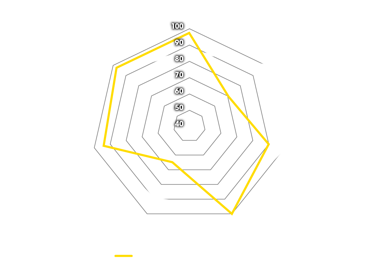 Diagramma Spider dei vantaggi per gli pneumatici Dunlop sport & touring sulla BMW GS