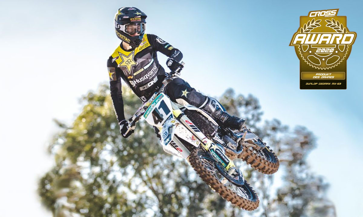 Il pilota Husqvarna Jonass in sella con i pneumatici Dunlop Geomax MX53