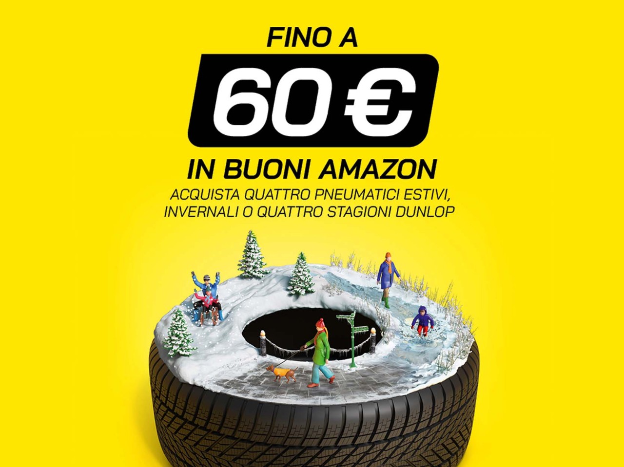 FINO A 60€ IN BUONI AMAZON SUL TUO NUOVO SET DI PNEUMATICI