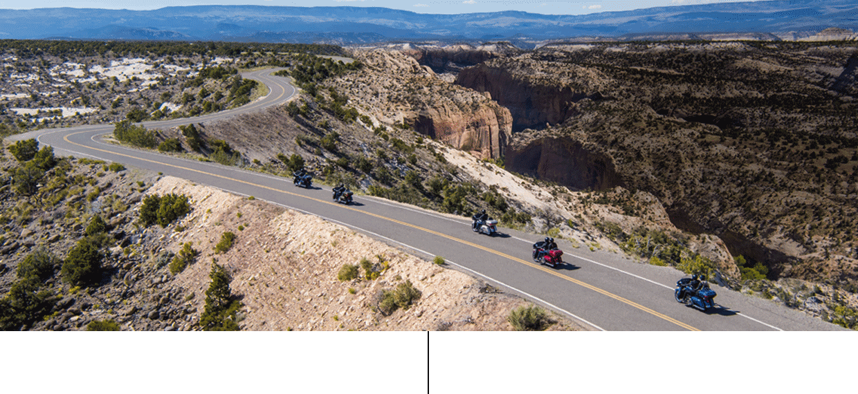 Group of Harley-Davidson riders in America