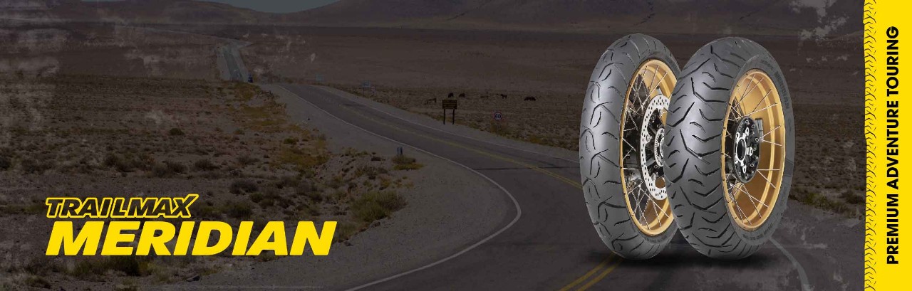 Dunlop Trailmax Meridian adventure & touring banden packshot en logo