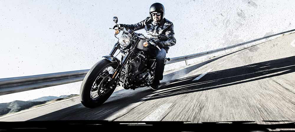 Harley-Davidson motorsykkel på Dunlop-dekk